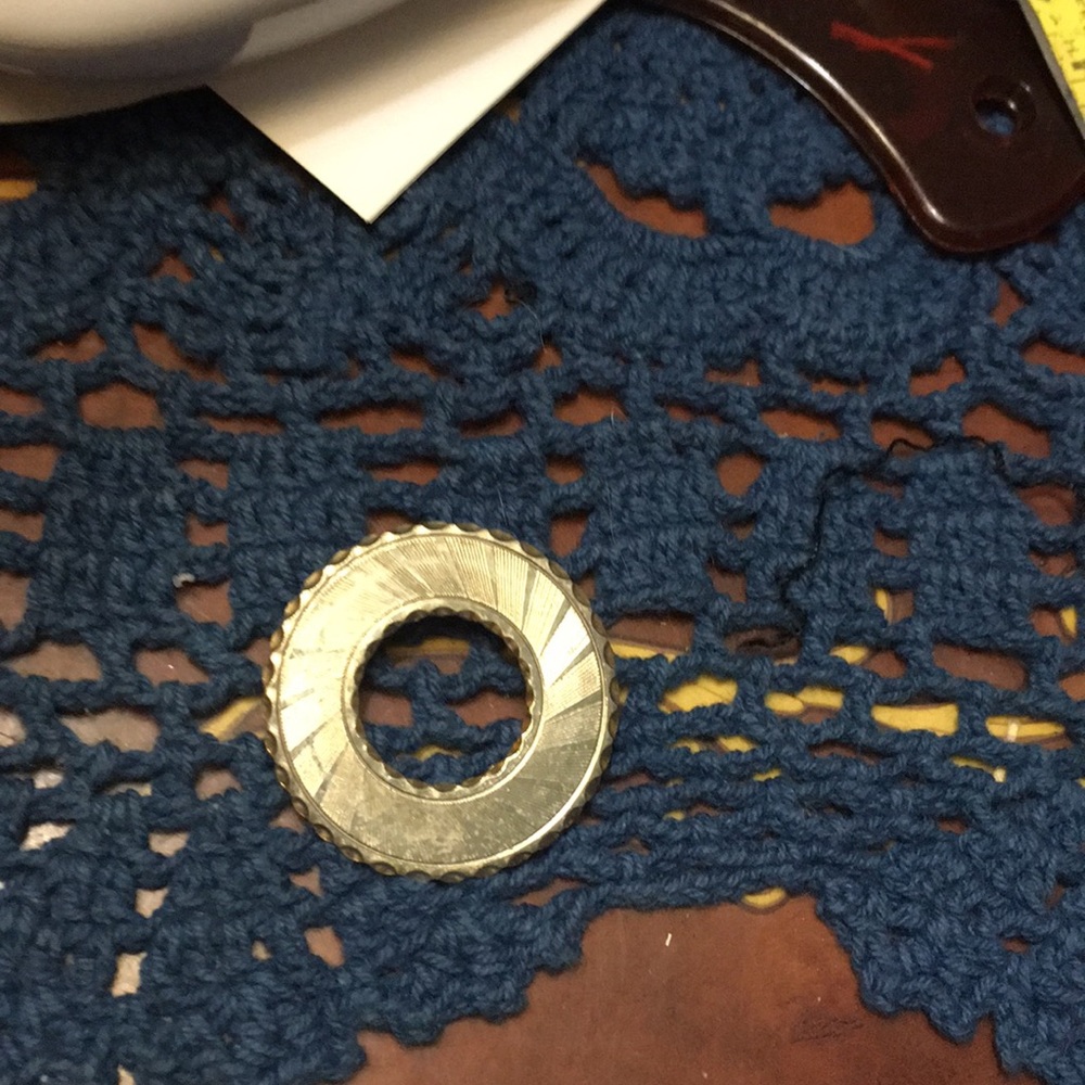 Vintage Gold Circle Pin